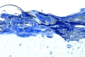 agua azul textura abstracta líquida acrílico líquido y textura fluida del arte en blanco foto