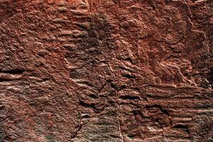 Textura de piedra de roca marrón aislada y gran colección de fondo de piedras de granito foto