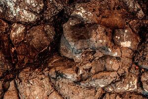 Textura de piedra de roca naranja aislada y gran colección de fondo de piedras de granito foto