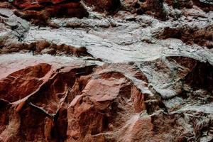 Textura de piedra de roca roja y blanca aislada y gran colección de fondo de piedras de granito foto