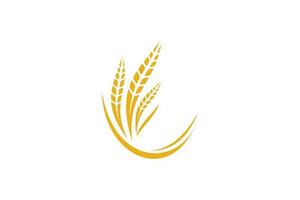 Wheat logo template design vector, icon illustration vector