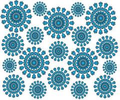 pattern of ethnic-style circles similar to snowflakes vector