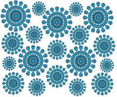 pattern of ethnic-style circles similar to snowflakes vector