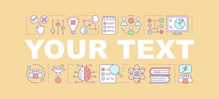 Critical and analytical thinking word concept banner. HR soft skills. Your text here. Isolated lettering typography idea with linear icons. Decision making, research, organization. Vector illustration