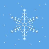 Snowflake winter. Design element. Flat vector illustration