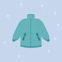 Winter jacket. Warm jacket. Winter clothing Flat vector illistration