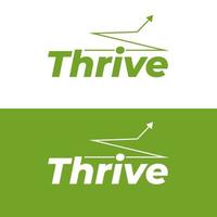 Thrive logo design for company vector