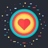 Like Icon with Heart vector