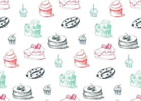 Tasty Cakes Seamless Pattern vector