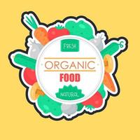 Fresh Vegetable Badge vector