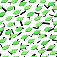 Green stylized leaves seamless vector pattern