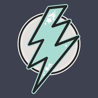 Retro Thunderbolt Badge vector