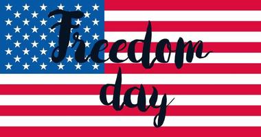 Freedom Day With Flag vector