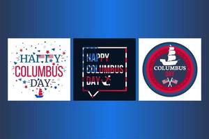 Happy Columbus Day Celebration Banner vector