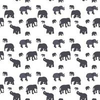 Seamless Pattern of Elephant. vector