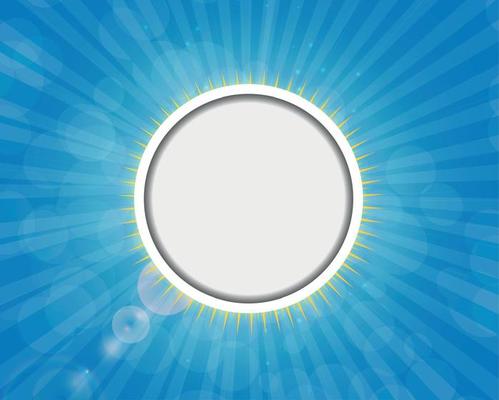 Frame on Sunny Shiny Background Vector Illustration