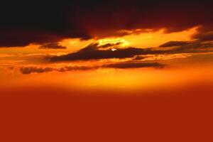 sunset orange sky gorgeous panorama natural sunset bright dramatic sky photo