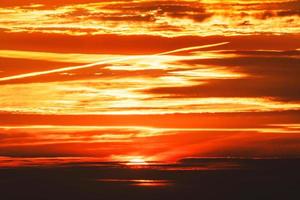 sunset orange sky gorgeous panorama natural sunset bright dramatic sky photo
