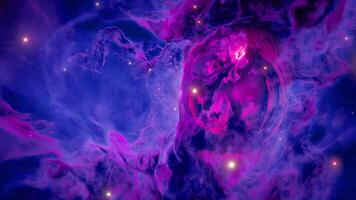 purple and blue space dark nebula galaxy in deep space and beauty of universe photo