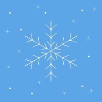 Snowflake winter. Design element. Flat vector illustration