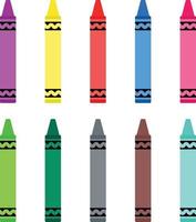 Colorful Crayon set on white background