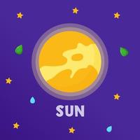 sol. tipo de planetas del sistema solar. espacio. ilustración vectorial plana vector