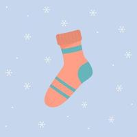 Winter socks. Warm socks. Winter accessories Flat vector illistration