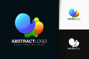 Abstract logo design with gradient vector