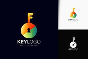 Key logo design with gradient vector