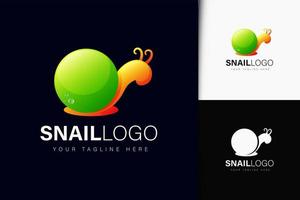 Snail logo design with gradient