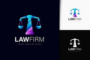 Law firm logo design with gradient vector