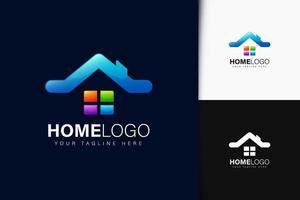 Home logo with gradient vector