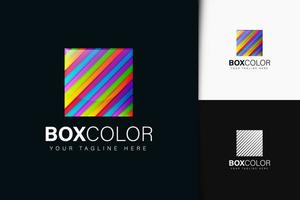 diseño de logotipo de color de caja con degradado vector