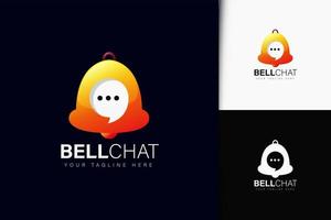 Bell chat logo design with gradient vector