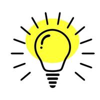 Electric Light bulb icon. vector