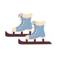 Winter figure ice skates. vector