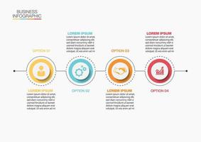 visualización de datos comerciales. iconos de infografía de línea de tiempo diseñados para plantilla de fondo abstracto elemento de hito diagrama moderno tecnología de proceso marketing digital presentación de datos vector de gráfico