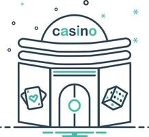 icono de mezcla para casino vector