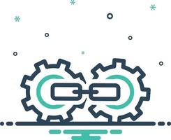 Mix icon for back link optimization vector