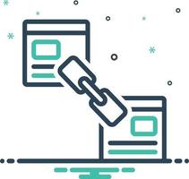 Mix icon for back link optimization vector
