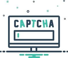 icono de mezcla para captcha vector