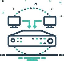 Mix icon for load balancer vector