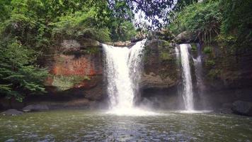Beautiful Haew Suwat Waterfall at Khao Yai National Park in Thailand video