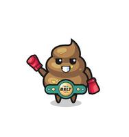 poop boxer mascot character vector