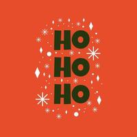 Christmas santa Ho ho ho word design vector