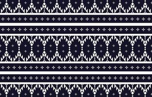 Patrón étnico geométrico abstracto fondo transparente en diseño azul y blanco para impresión, papel tapiz, tela, ilustración vectorial textil de moda vector