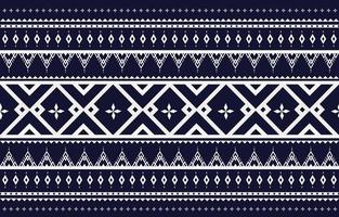 Geometric ethnic pattern vector Blue and white abstract seamless background The design used for Print, wallpaper, pattern fabric, fashion textile