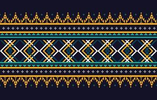 Geometric ethnic pattern Abstract seamless background in navy blue and yellow colors design for Print, wallpaper for decoration, fabric, fashion textile Vector illustration