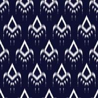 Vector ethnic pattern geometric abstract seamless ikat background blue and white The design used for Print, wallpaper, fabric pattern, fashion textile