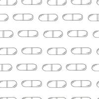 Monochrome medical seamless pattern. Coloring pages, black and white vector